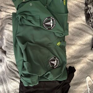 Green Medical Assistant Scrubs with Patches (Joliet Junior College)